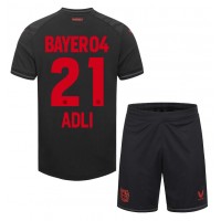 Bayer Leverkusen Amine Adli #21 Heimtrikotsatz Kinder 2023-24 Kurzarm (+ Kurze Hosen)